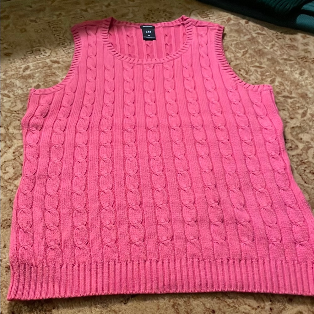 GAP Vibrant Pink Knit Vest